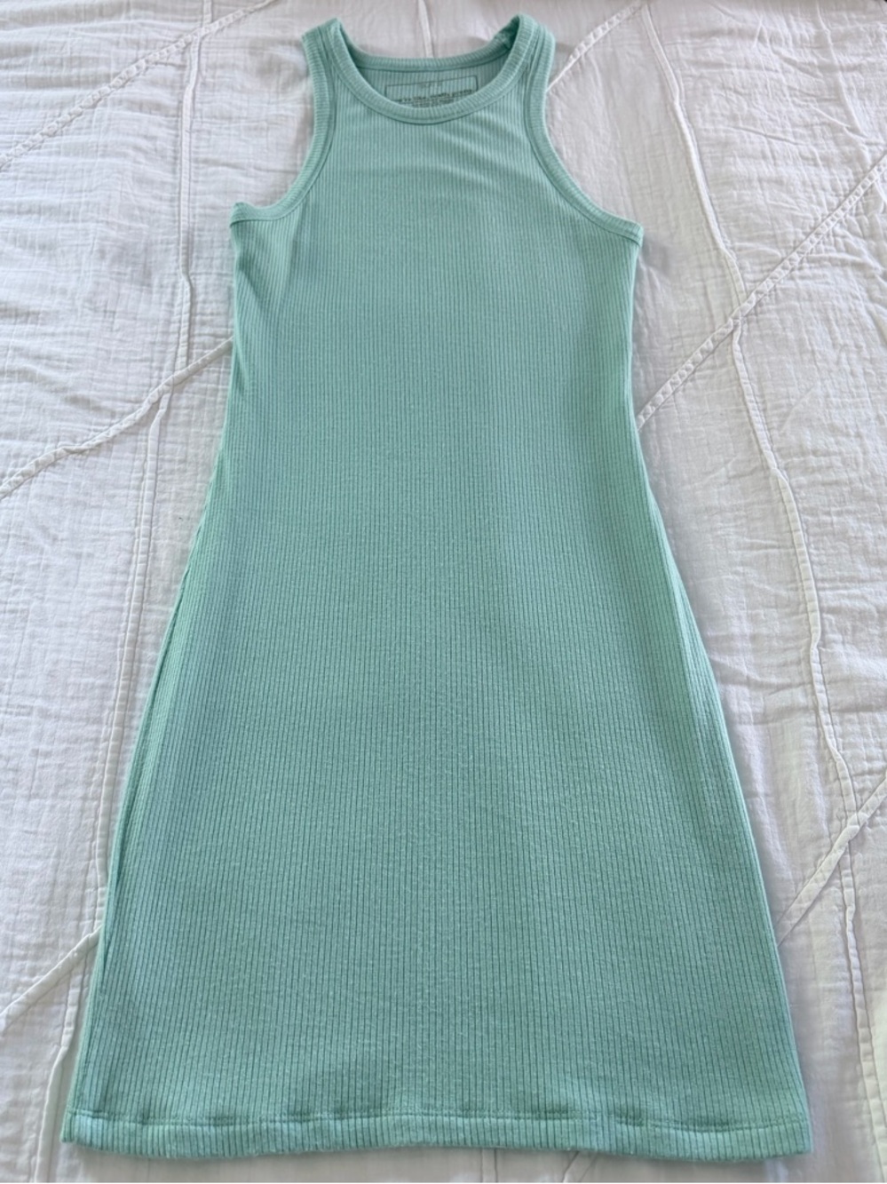 Skatie Michelle Mint Ribbed Tank Mini Dress S